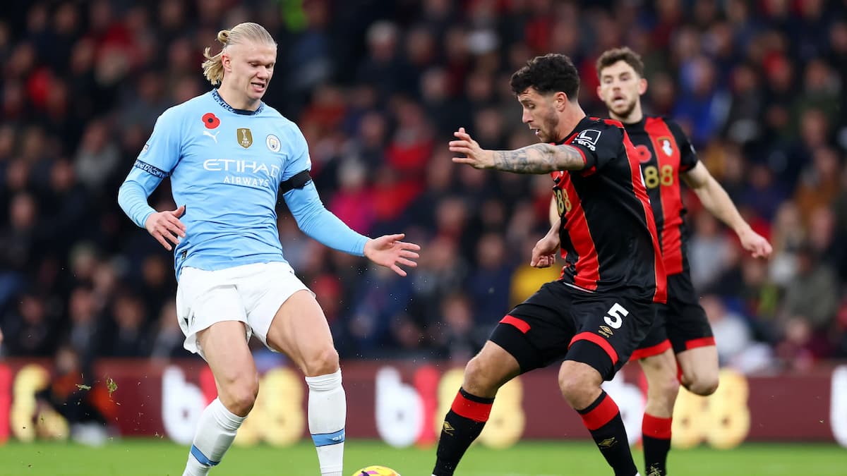 Dua Gol Haaland Warnai Kemenangan Telak Manchester City atas Bournemouth