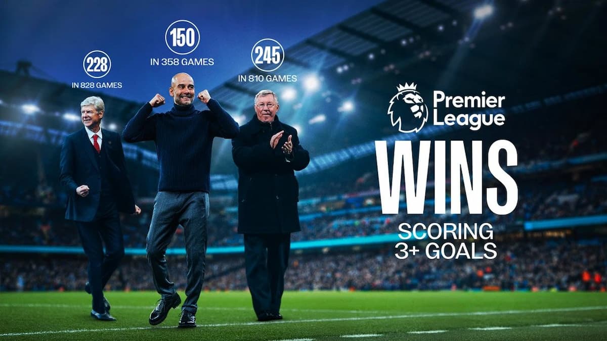 Pep Guardiola Ukir Rekor Baru di Liga Inggris: Raih 150 Kemenangan 3+ Gol Tercepat, Lampaui Ferguson & Wenger