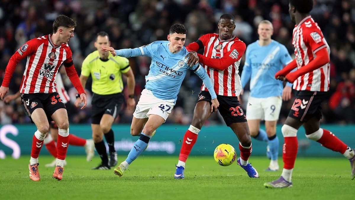 Hasil Sunderland vs Man City