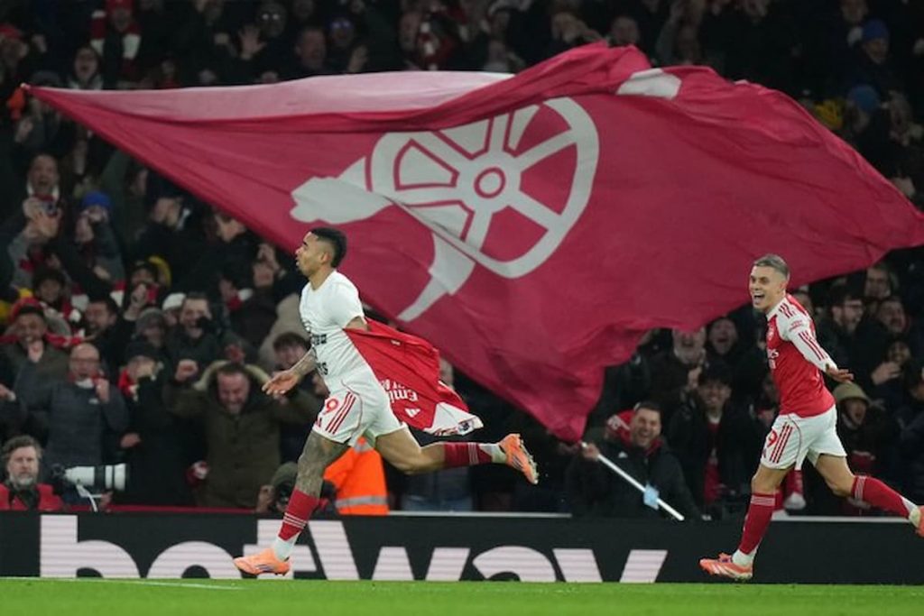 Gabriel Jesus Cetak Gol Perdana Usai Cedera, Arsenal Hancurkan Aston Villa 4-1 di Emirates